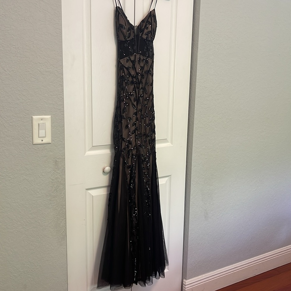B Darlin Black Sequin Dress